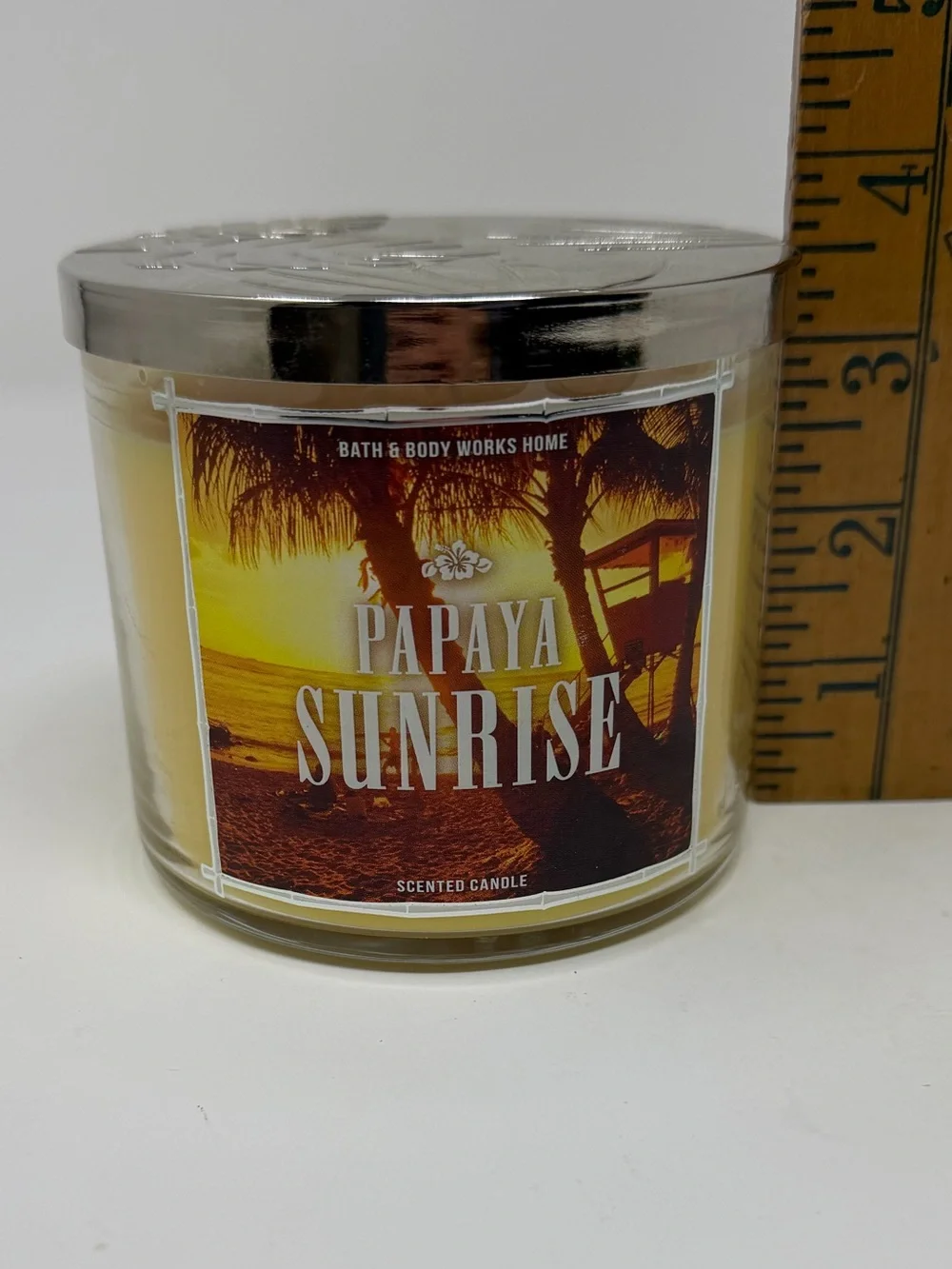Bath & Body Works Papaya Sunrise 3 Wick Jar Candle Discontinued, New